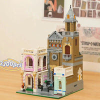 Thumbnail for Building Blocks MOC 6021 Street City Church Of Cuba Modular MINI Bricks Toy - 10