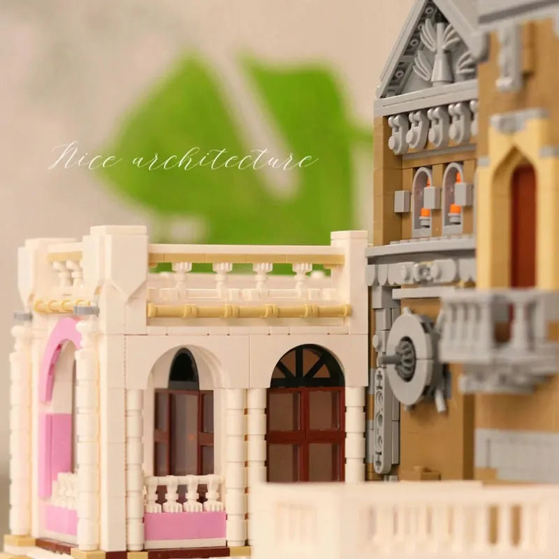 Building Blocks MOC 6021 Street City Church Of Cuba Modular MINI Bricks Toy - 6