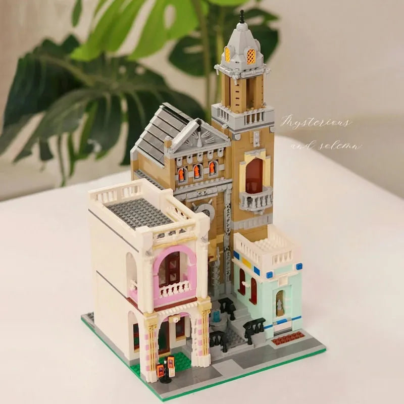 Building Blocks MOC 6021 Street City Church Of Cuba Modular MINI Bricks Toy - 9