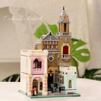 Thumbnail for Building Blocks MOC 6021 Street City Church Of Cuba Modular MINI Bricks Toy - 3