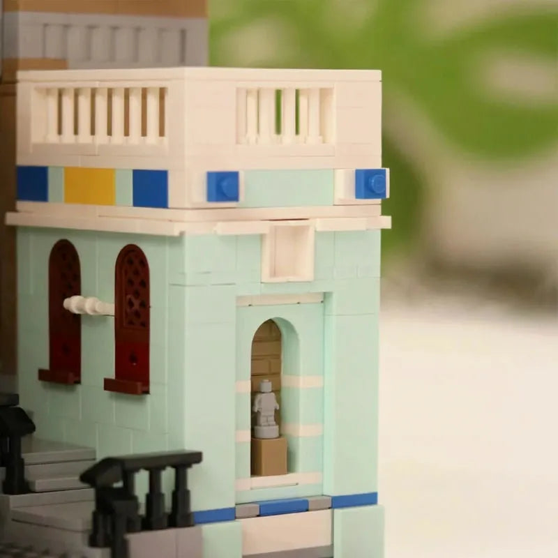 Building Blocks MOC 6021 Street City Church Of Cuba Modular MINI Bricks Toy - 7