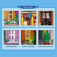 Thumbnail for Building Blocks MOC 6022 City Street Cuban Restaurant Modular MINI Bricks Toys - 4