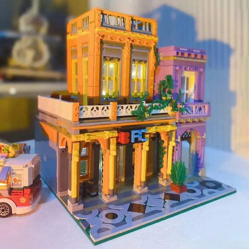 Building Blocks MOC 6022 City Street Cuban Restaurant Modular MINI Bricks Toys - 9