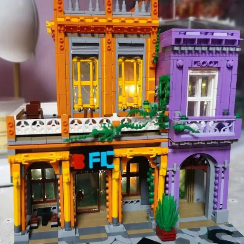 Building Blocks MOC 6022 City Street Cuban Restaurant Modular MINI Bricks Toys - 12