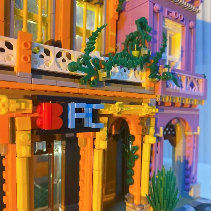 Building Blocks MOC 6022 City Street Cuban Restaurant Modular MINI Bricks Toys - 14