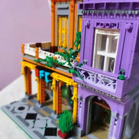 Thumbnail for Building Blocks MOC 6022 City Street Cuban Restaurant Modular MINI Bricks Toys - 10