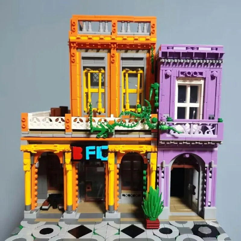 Building Blocks MOC 6022 City Street Cuban Restaurant Modular MINI Bricks Toys - 11