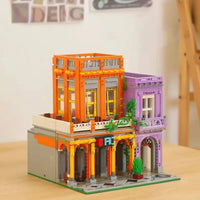 Thumbnail for Building Blocks MOC 6022 City Street Cuban Restaurant Modular MINI Bricks Toys - 6