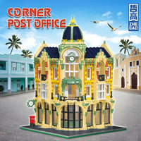 Thumbnail for Building Blocks MOC 6023 Street City Corner Post Office Modular MINI Bricks Toys - 2