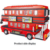 Thumbnail for Building Blocks MOC BRT Double Deck City Tour Bus Bricks Toy Construction Set Toys - 5
