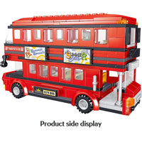 Thumbnail for Building Blocks MOC BRT Double Deck City Tour Bus Bricks Toy - 5