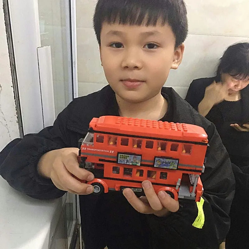 Building Blocks MOC BRT Double Deck City Tour Bus Bricks Toy Construction Set Toys - 8