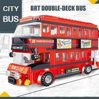 Thumbnail for Building Blocks MOC BRT Double Deck City Tour Bus Bricks Toy - 4