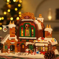 Thumbnail for Building Blocks MOC Christmas Gingerbread House MINI Bricks Toys - 3