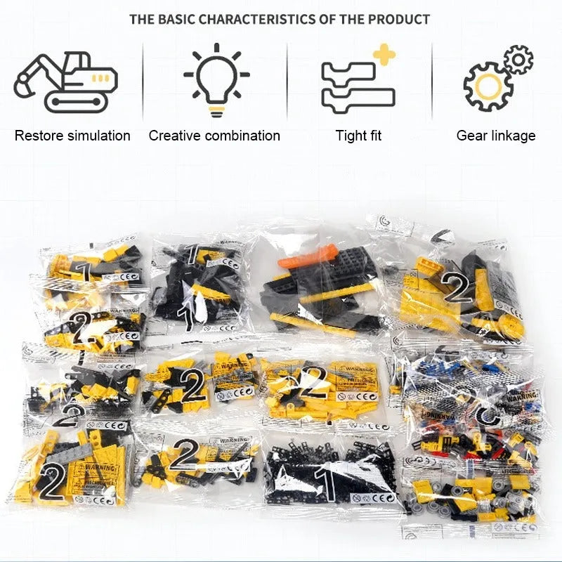 Building Blocks MOC City Mini Crawler Excavator Bricks Toys 0235 Construction Set Toys - 4