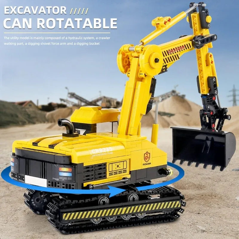 Building Blocks MOC City Mini Crawler Excavator Bricks Toys 0235 Construction Set Toys - 9