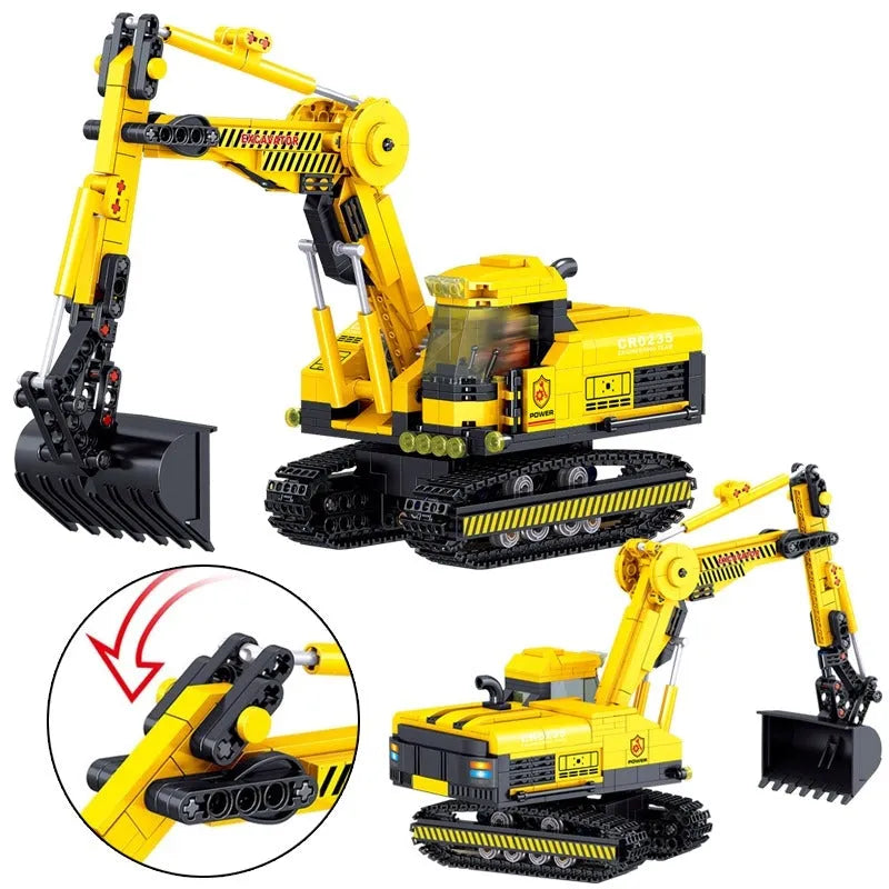 Building Blocks MOC City Mini Crawler Excavator Bricks Toys 0235 Construction Set Toys - 2