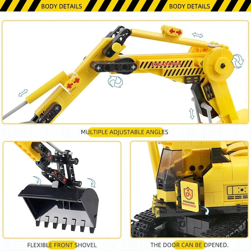 Building Blocks MOC City Mini Crawler Excavator Bricks Toys 0235 Construction Set Toys - 10