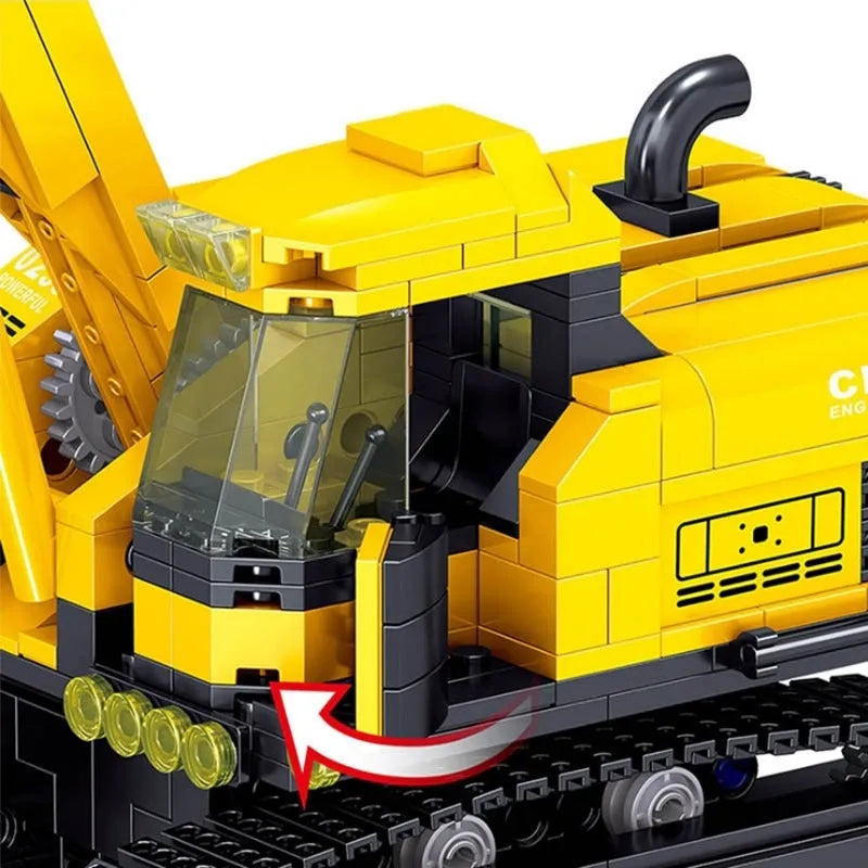 Building Blocks MOC City Mini Crawler Excavator Bricks Toys 0235 Construction Set Toys - 5