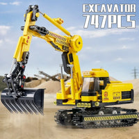 Thumbnail for Building Blocks MOC City Mini Crawler Excavator Bricks Toys 0235 - 8