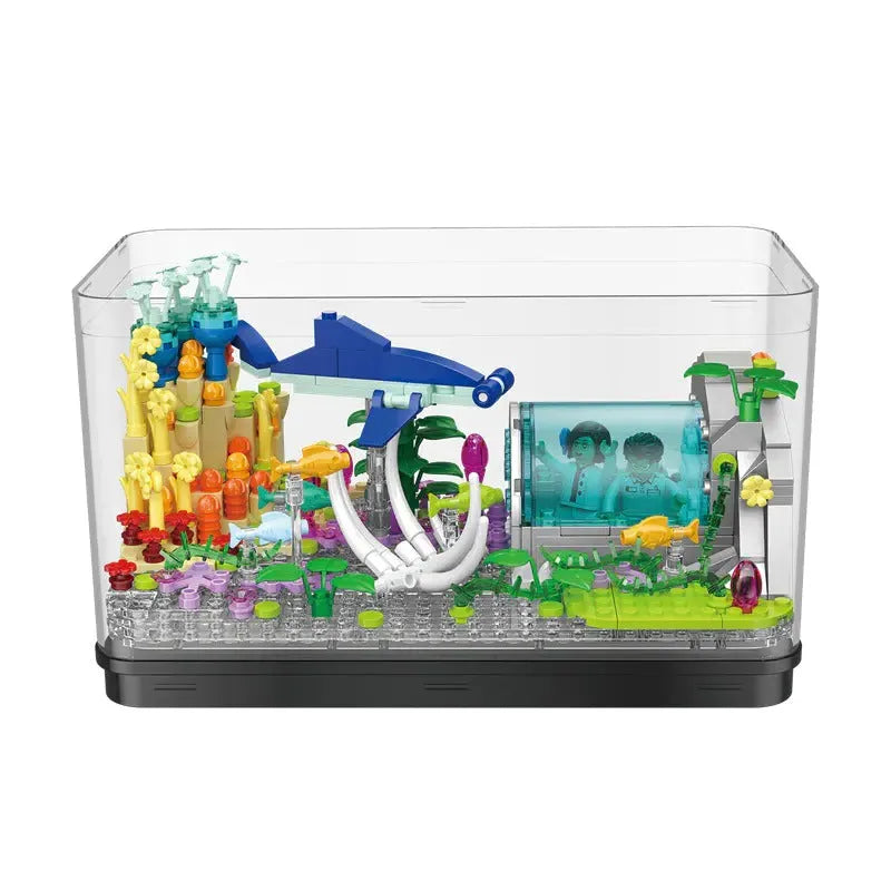 Building Blocks MOC Creator Aquarium Fish Tank MINI Bricks Toy DZ6102 - 1