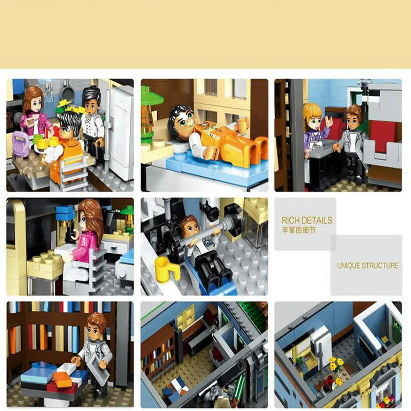 Building Blocks MOC Creator Expert City Bookstore Shop Bricks Toy Construction Set Toys - 8