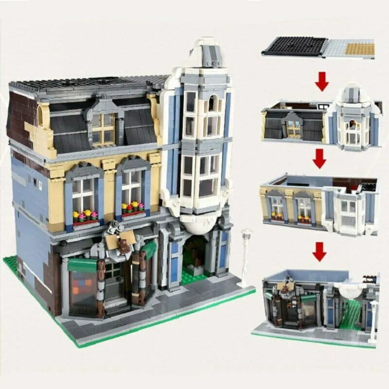 Building Blocks MOC Creator Expert City Bookstore Shop Bricks Toy Construction Set Toys - 5
