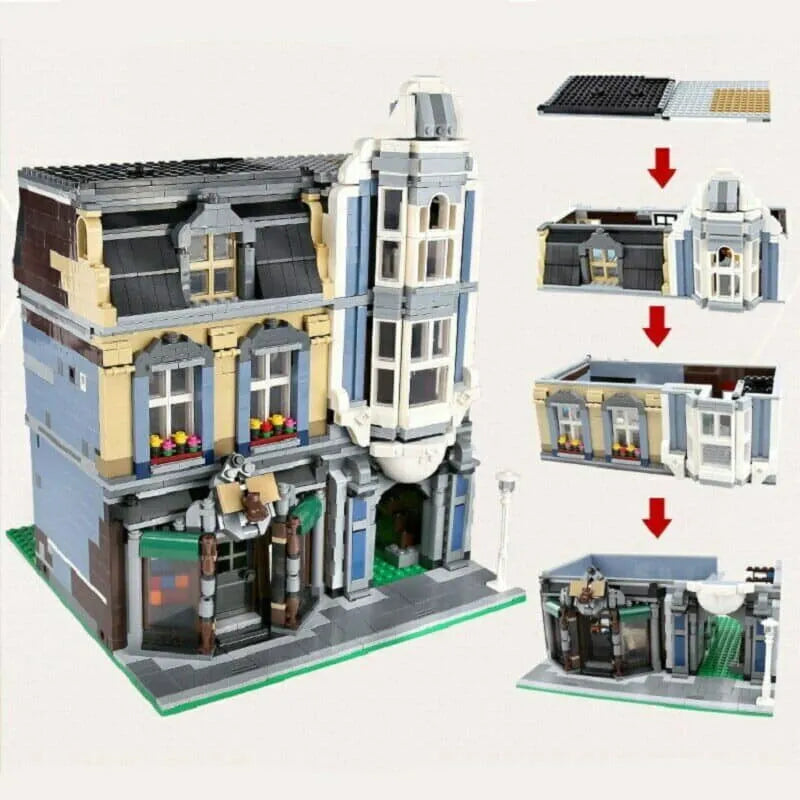Building Blocks MOC Creator Expert City Bookstore Shop Bricks Toy - 5