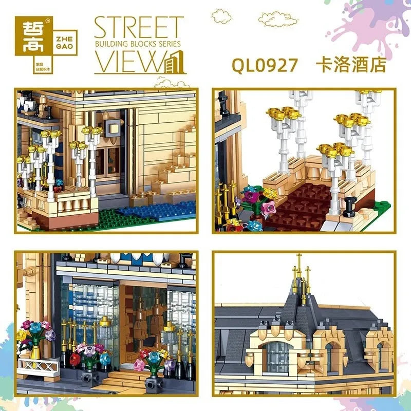 Building Blocks MOC Creator Expert City Carlo Hotel Bricks Toy 0927 Construction Set Toys - 6