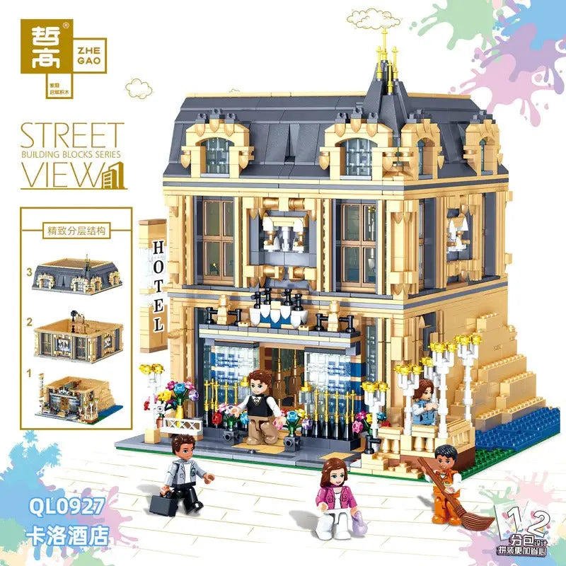 Building Blocks MOC Creator Expert City Carlo Hotel Bricks Toy 0927 Construction Set Toys - 3