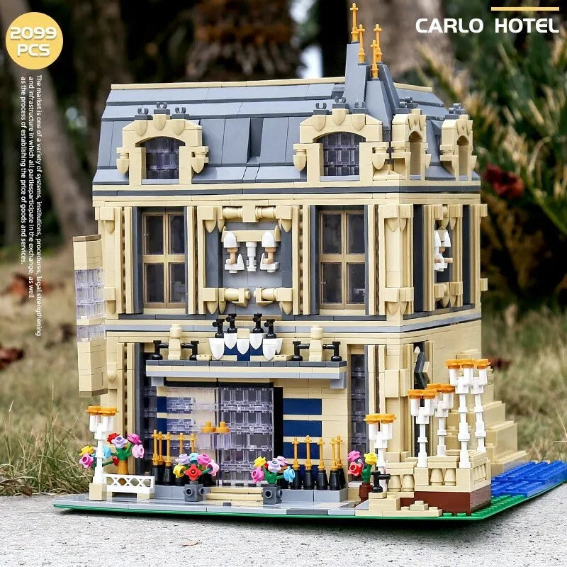 Building Blocks MOC Creator Expert City Carlo Hotel Bricks Toy 0927 - 13