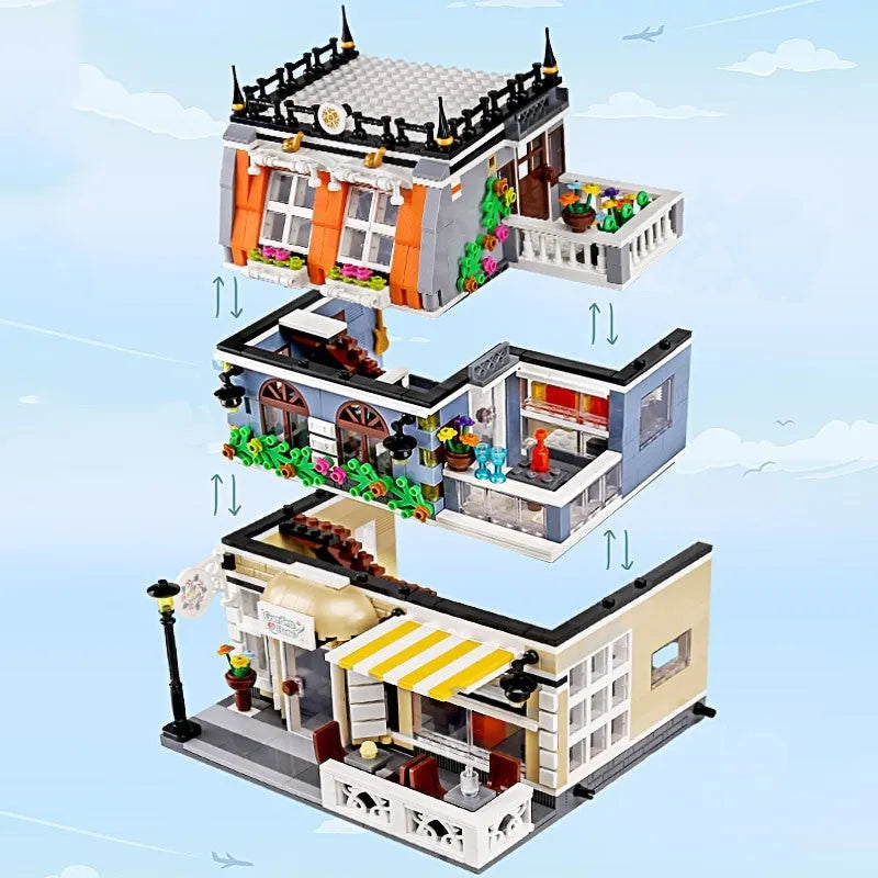 Building Blocks MOC Creator Expert City Garden Hotel Bricks Toy 0940 Construction Set Toys - 5