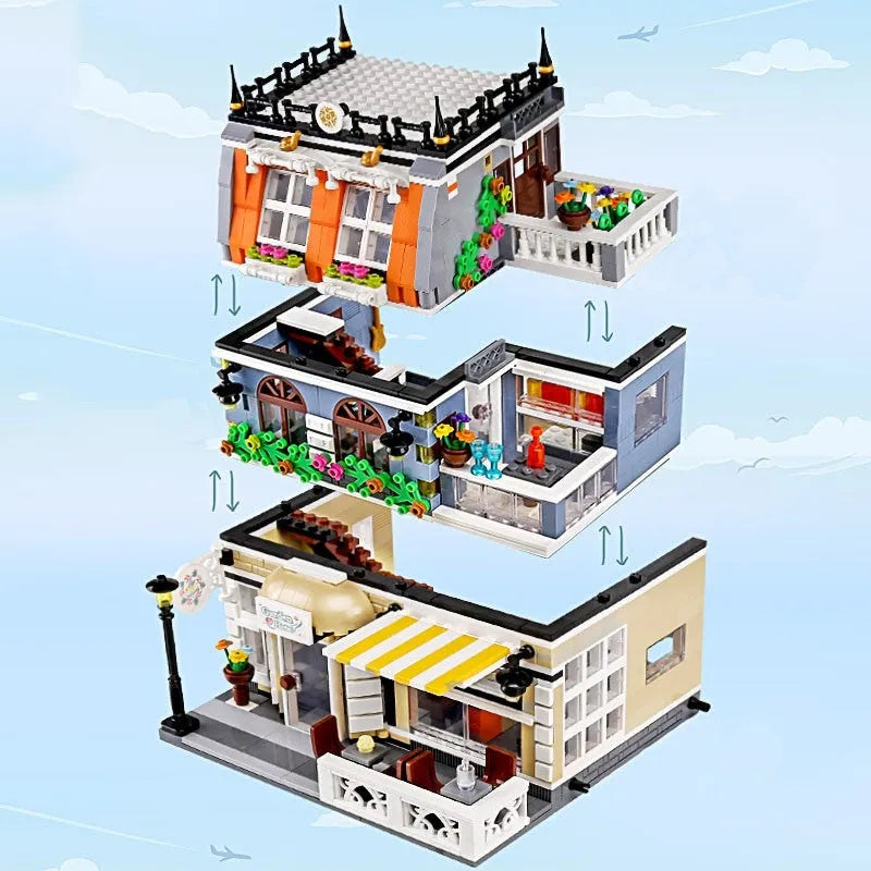 Building Blocks MOC Creator Expert City Garden Hotel Bricks Toy 0940 - 5