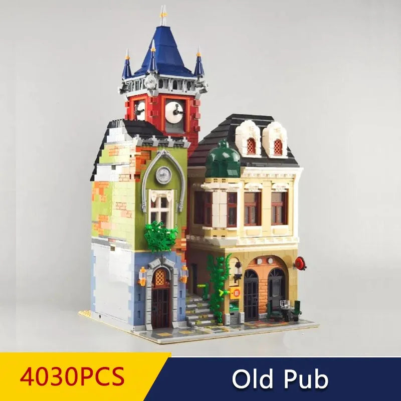 Building Blocks MOC Creator Expert City Old Town Pub Bricks Toy 0924 - 4
