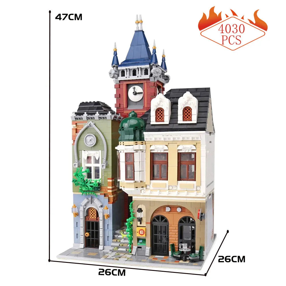 Building Blocks MOC Creator Expert City Old Town Pub Bricks Toy 0924 - 1