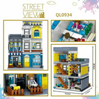 Thumbnail for Building Blocks MOC Creator Expert City Summer Coffee Shop Bricks Toy - 3