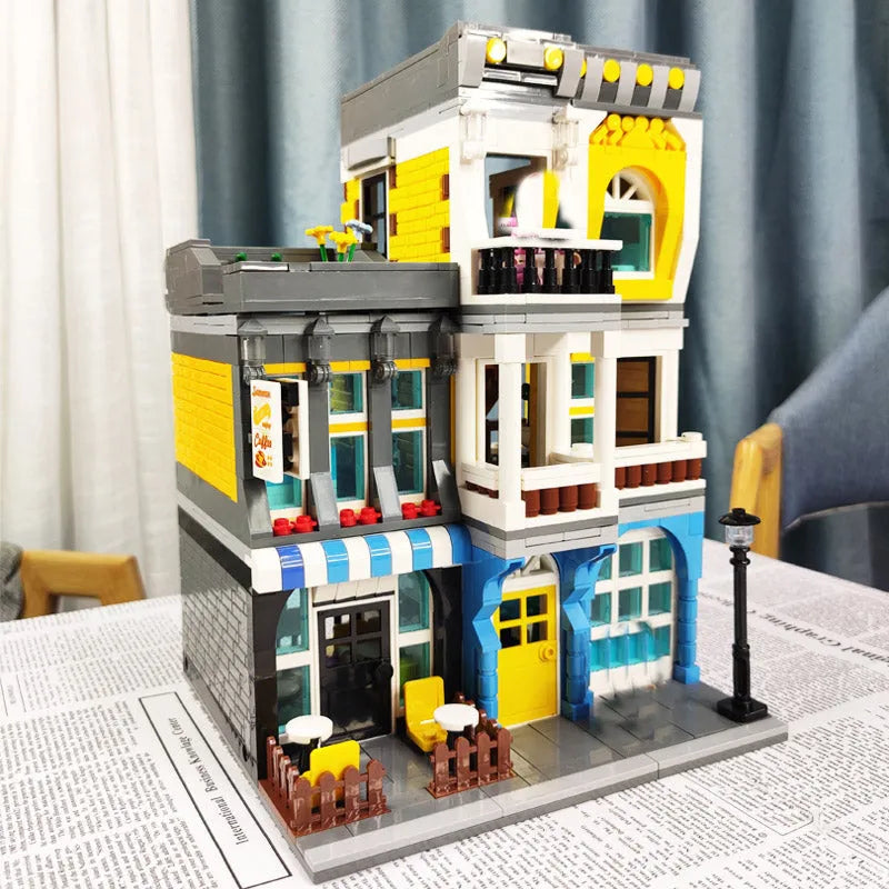 Building Blocks MOC Creator Expert City Summer Coffee Shop Bricks Toy - 12