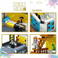 Thumbnail for Building Blocks MOC Creator Expert City Summer Coffee Shop Bricks Toy - 4