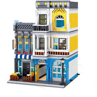 Thumbnail for Building Blocks MOC Creator Expert City Summer Coffee Shop Bricks Toy - 1