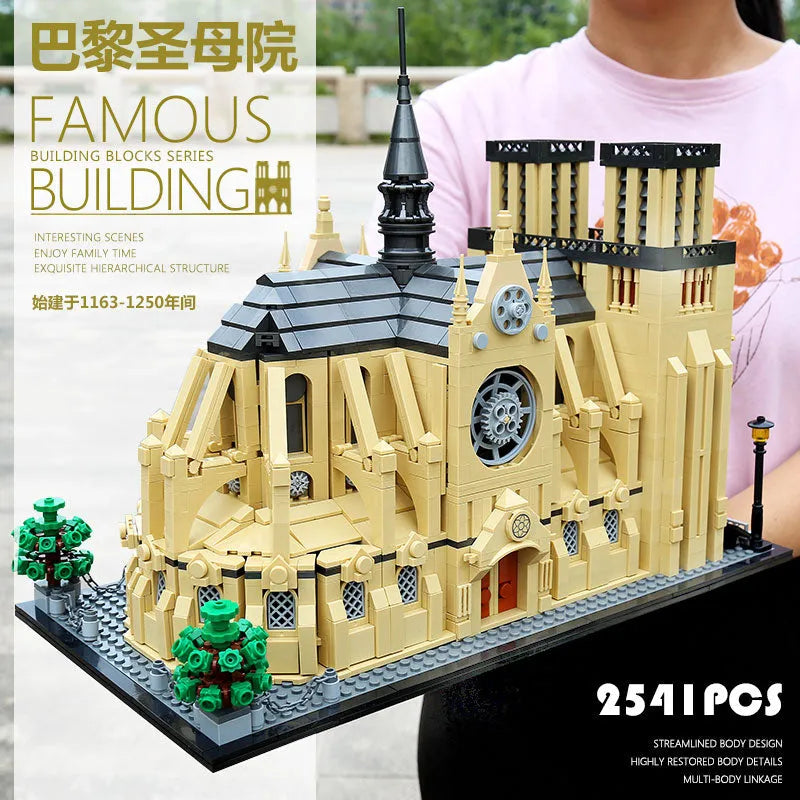 Building Blocks MOC Creator Expert Notre Dame Paris Cathedral Bricks Toy 0964 - 2