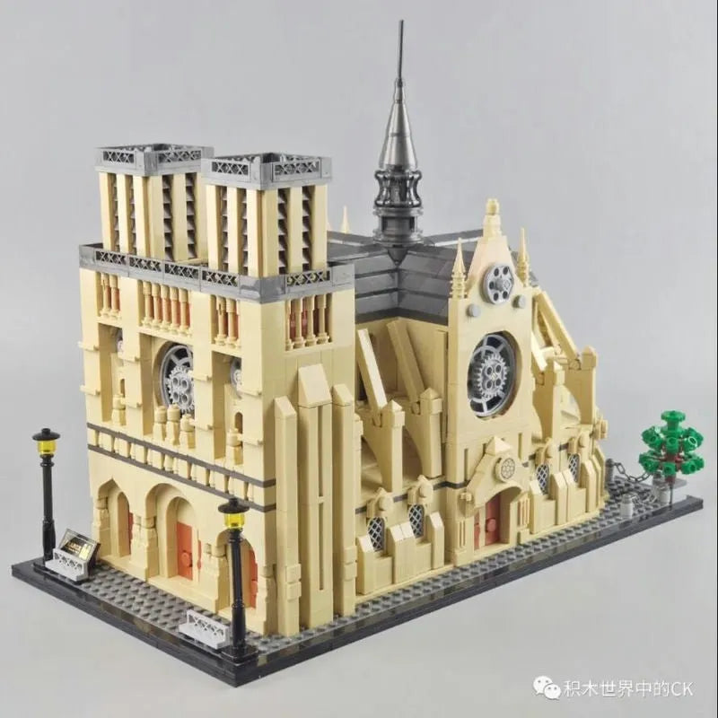 Building Blocks MOC Creator Expert Notre Dame Paris Cathedral Bricks Toy 0964 - 12