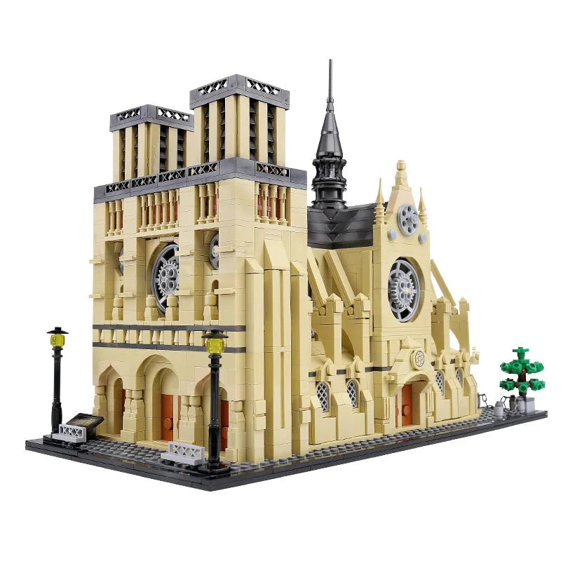 Building Blocks MOC Creator Expert Notre Dame Paris Cathedral Bricks Toy 0964 - 6
