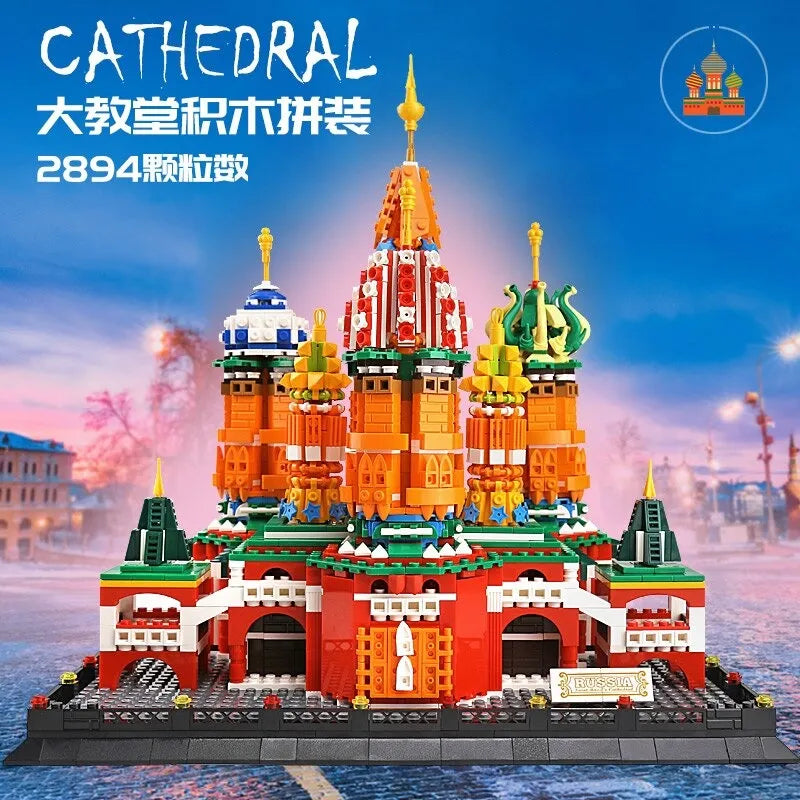 Building Blocks MOC Creator Expert Saint Basil’s Cathedral Bricks Toy - 4