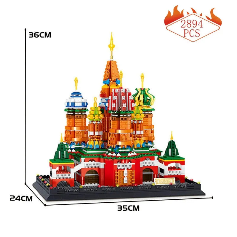 Building Blocks MOC Creator Expert Saint Basil’s Cathedral Bricks Toy - 1