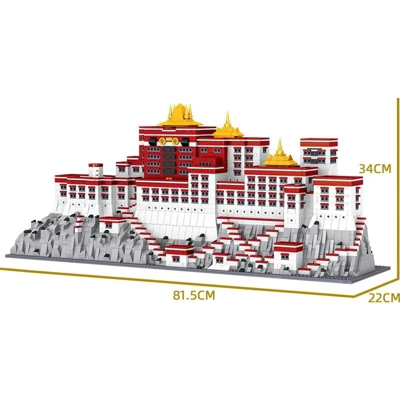 Building Blocks MOC Expert Architecture Potala Palace Bricks Toys - 8