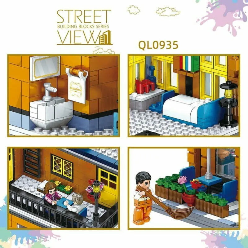 Building Blocks MOC Expert Creator City Hill Tavern Bricks Toy 0935 - 8
