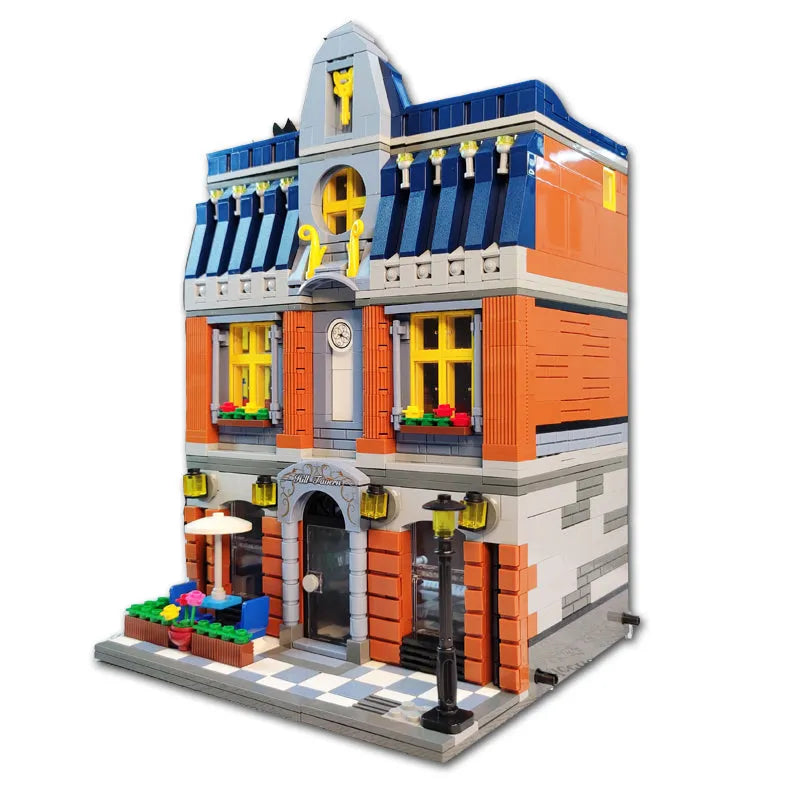 Building Blocks MOC Expert Creator City Hill Tavern Bricks Toy 0935 - 5