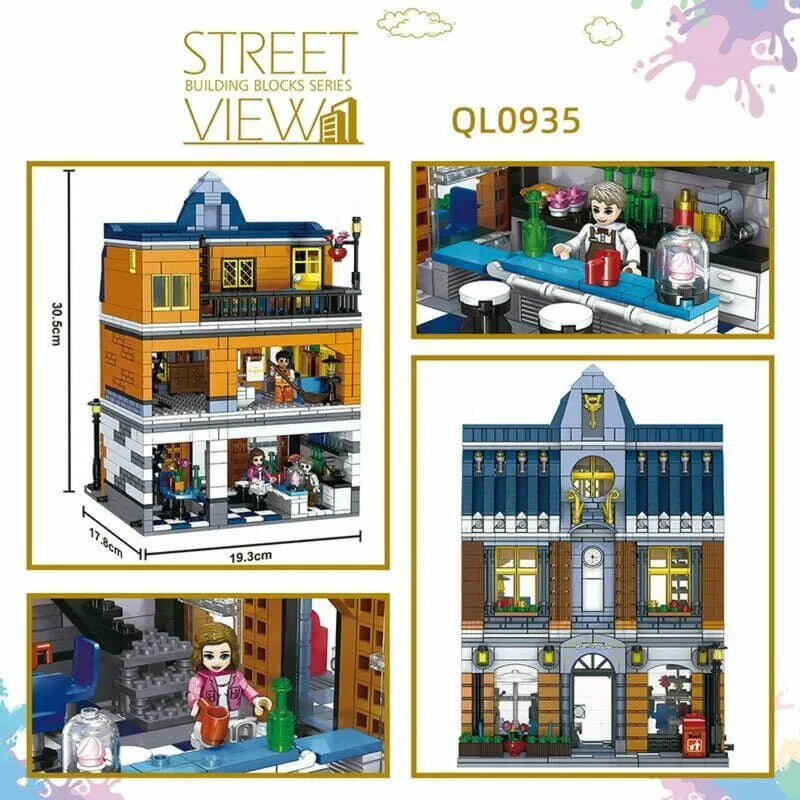 Building Blocks MOC Expert Creator City Hill Tavern Bricks Toy 0935 Construction Set Toys - 10