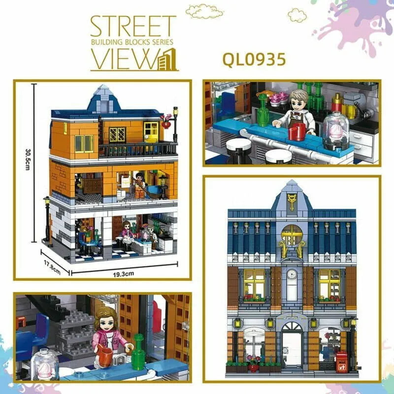 Building Blocks MOC Expert Creator City Hill Tavern Bricks Toy 0935 - 10