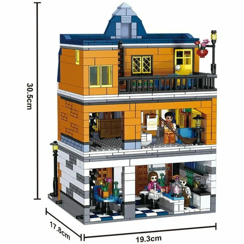 Building Blocks MOC Expert Creator City Hill Tavern Bricks Toy 0935 - 3